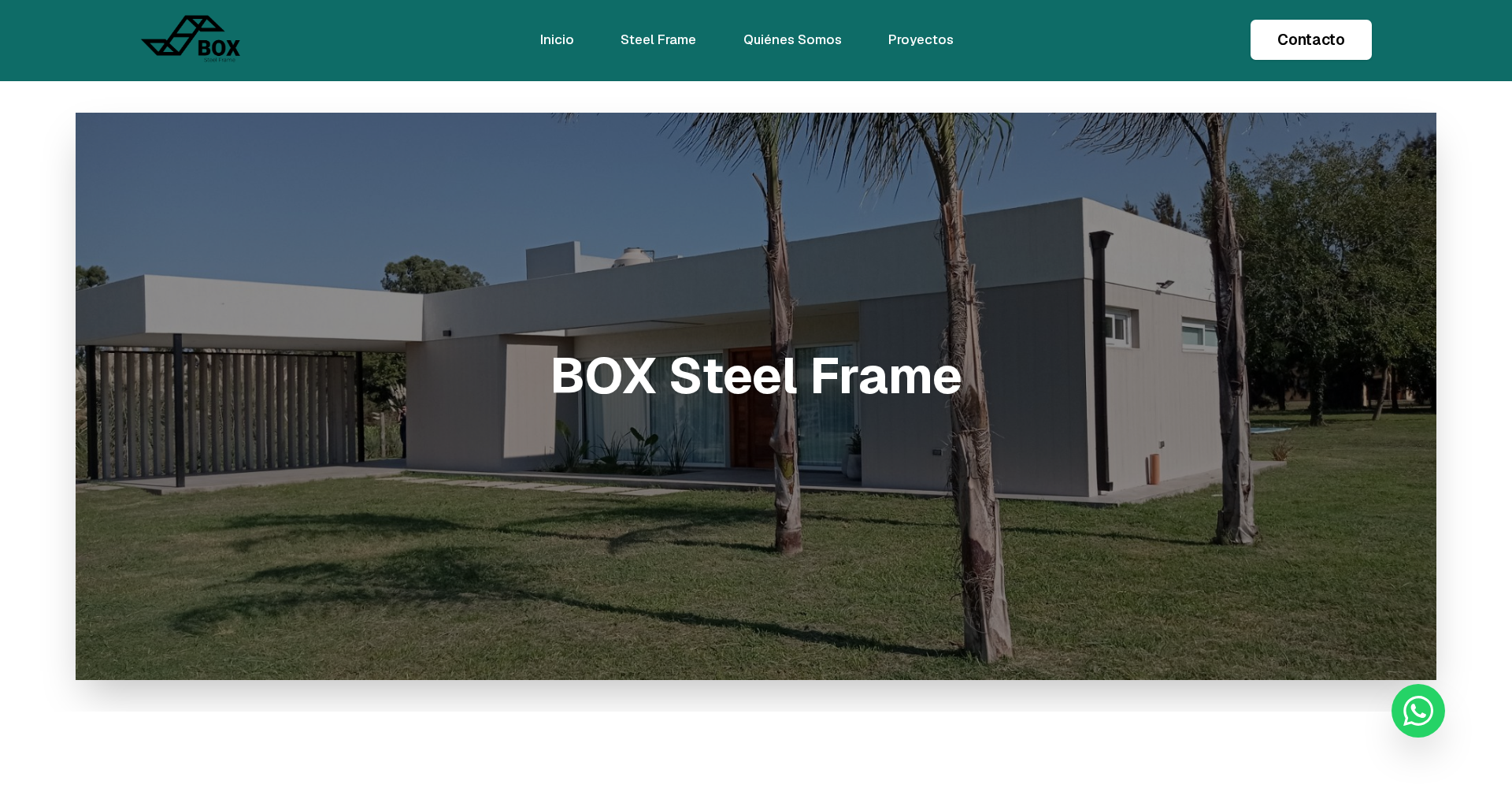 Landing Page Empresa de Construcción Box-steel