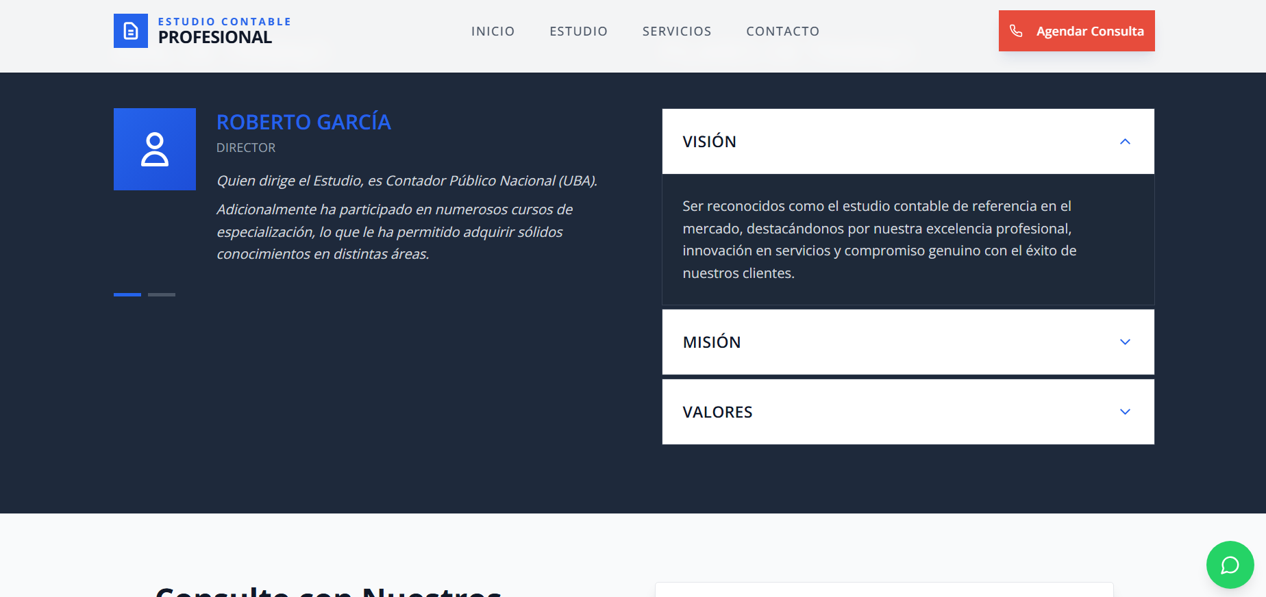 Sitio Web generico Estudio Contable